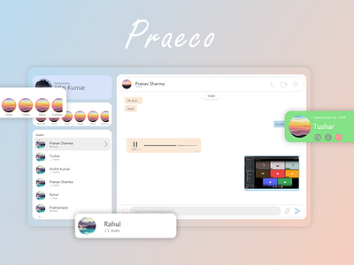 Praeco app chat app ui web