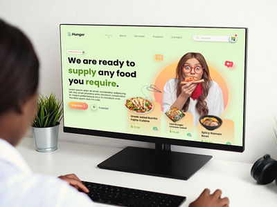 Food Delivery - Landing Page Design