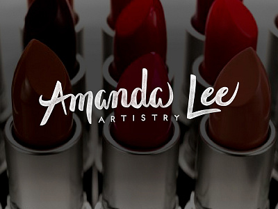 Amanda Lee Artistery brush pen calligraphy hand lettered logo make up