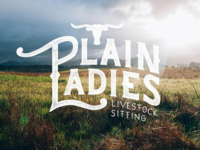 Plain Ladies Logo country hand lettered livestock logo nebraska plains typography