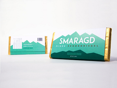 Smaragd Minze Schokoriegel Package Design candy chocolate emerald mint mountains package design switzerland