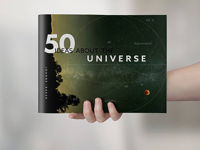 50 Ideas About the Universe Cover book cover moon photography publication space stars typography universe