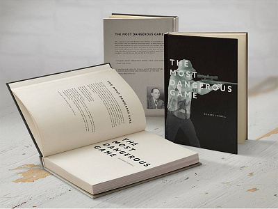The Most Dangerous Game Book Cover book book cover book design cover hunting layout photography publication typography