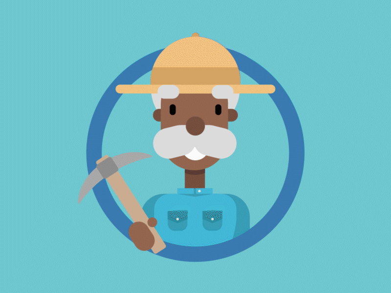 Archaeologist Afraid of Mummy 3d animation aftereffects animation archaeology character character animation discovery flat design illustrator mummy mustache pickaxe scary vector