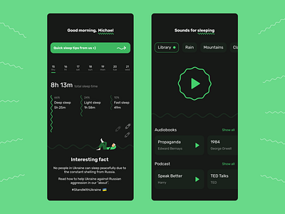 Sleep Tracker Mobile App app design logo typography ui ux