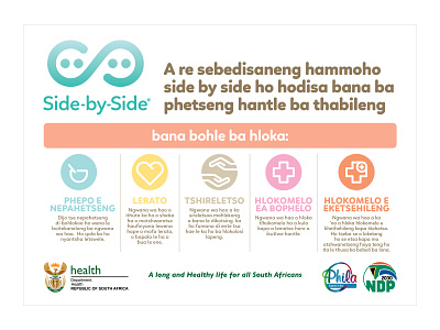 Design & layout: DoH Side-by-Side campaign comms campaign communication visual graphic design poster design