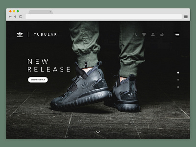 WIP - Adidas Tubular Website (Concept) : Dark desktop ecommerce footwear minimal ui ui design website website design