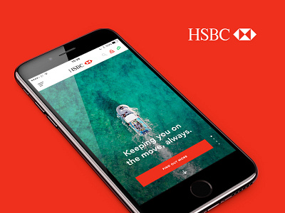Redesign of HSBC (Mobile) banking banner creative design full screen hero hero banner ui ui design uiux