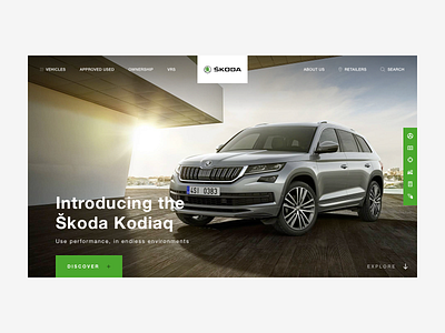 Skoda - HP (Concept) automotive banner concept creative design full screen hero hero banner minimal redesign responsive skoda ui ui design uiux ux web design website website design