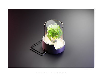 Life In A Jar 3d 3d art 3d artist 3d visualisation blender concept art cycles life oxygen plant ui