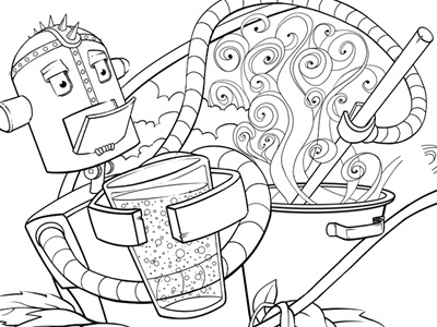 Sneak Peek 16toads illustration robot vile