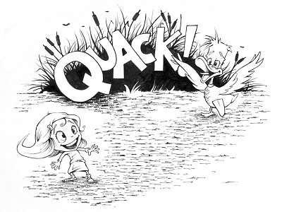 Quack Vignette 16 16toads draw illustration vile