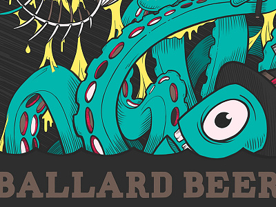 Ballard Beer Co. 4x4 Poster beer illustration