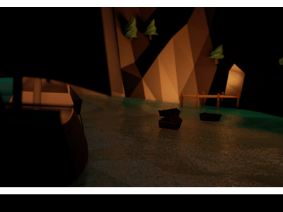 09/21/12 Daily 02 [Poker night at the Pirate Cove] c4d cave cove daily low lowpoly pirates poly render water
