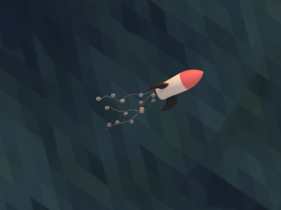 09/24/12 Daily 05 [Just married] c4d daily just low lowpoly married poly render rocket ship space