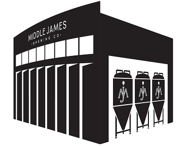 Middle James Brewery beer branding branding illustration