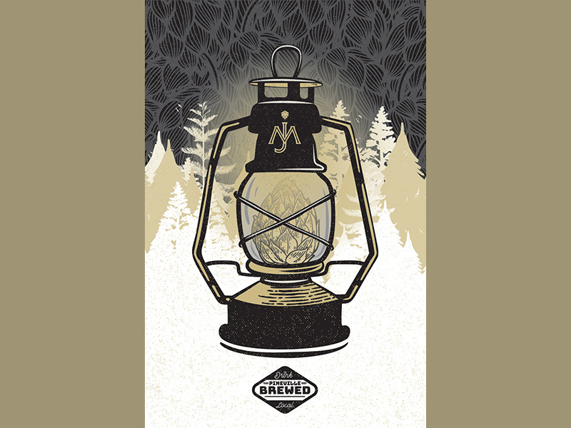 Lantern Rebound illustration beer branding branding