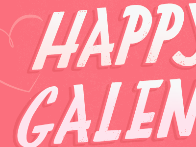 Galentine's Day Card card galentines hand drawn heart love parks and rec pink typography