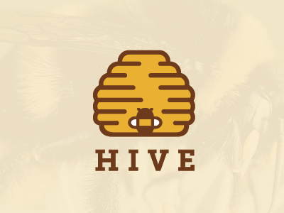 Hive WIP bee branding bumble bee gold honey icon