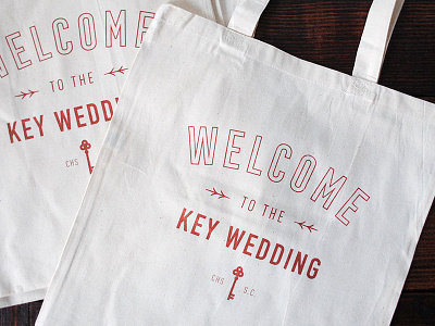 Key Tote Bags copper key metallic printing screenprint sparkle tote tote bag wedding welcome