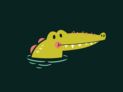 Gator alligator florida gator happy illustration smile vector water