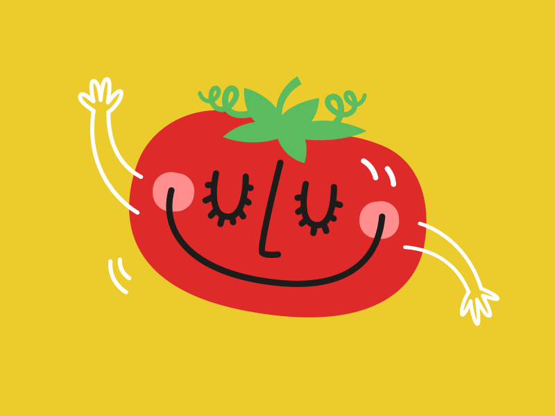 Dancing Tomato arms dancing illustration tomato