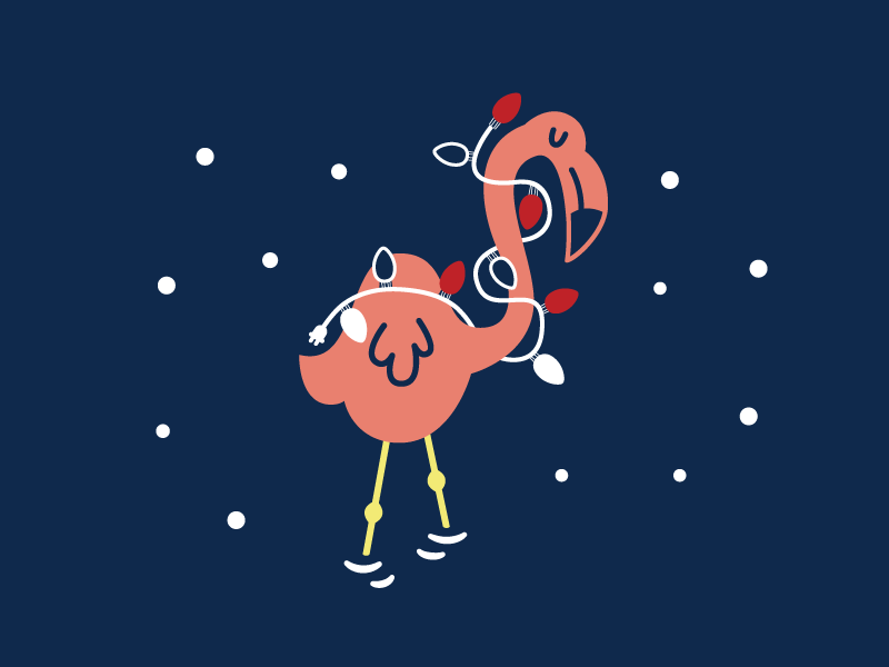 it's lit christmas flamingo florida gif hon lights snow