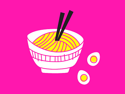 noodles egg illo illustration line noodles ramen