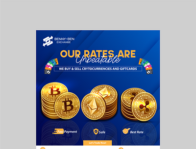 Flyer Design For Crypto Exchange crypto graphic design illustration vector