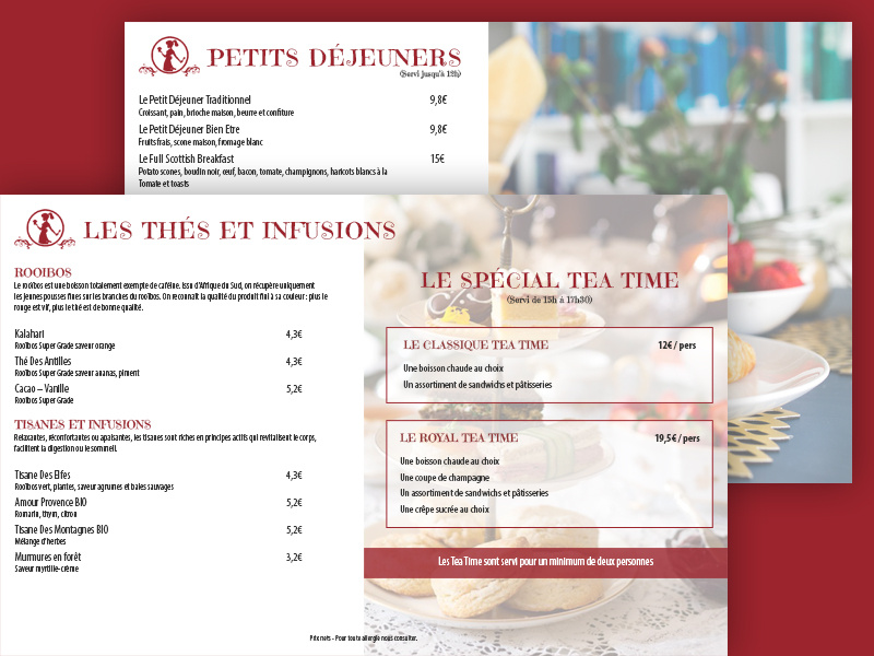 Le Scone House Restaurant Menu by Michel Schönhage on Dribbble