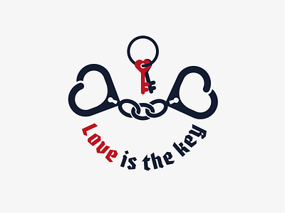 LOVE IS THE KEY chainsaw graphic design handscuffs illustration love picoftheday t shirt tattoo t恤 valentine day vector