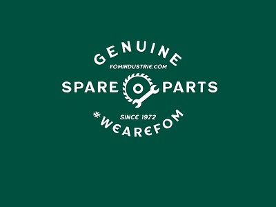 SPARE PARTS badge box design graphic design green illustration lettering logo print vector vintage