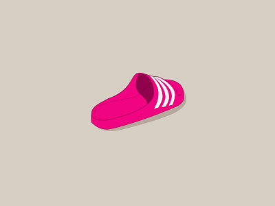 The solitude of the pool slipper adidas illustration logo pink pool punk slipper swimming pool