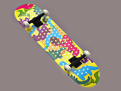 Adobe x Tony Hawk skateboard design contest: DINOSAURS ON A DECK