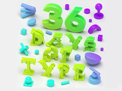 36 DAYS OF TYPE 07 36days 36daysoftype 3d arnold art c4d cgi cinema4d illustration render type typedesign typeface