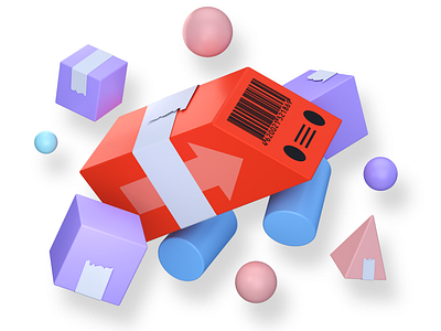 DELIVERY 3d arnold art c4d cgi cinema4d design ecommerce illustration landing render ui ux