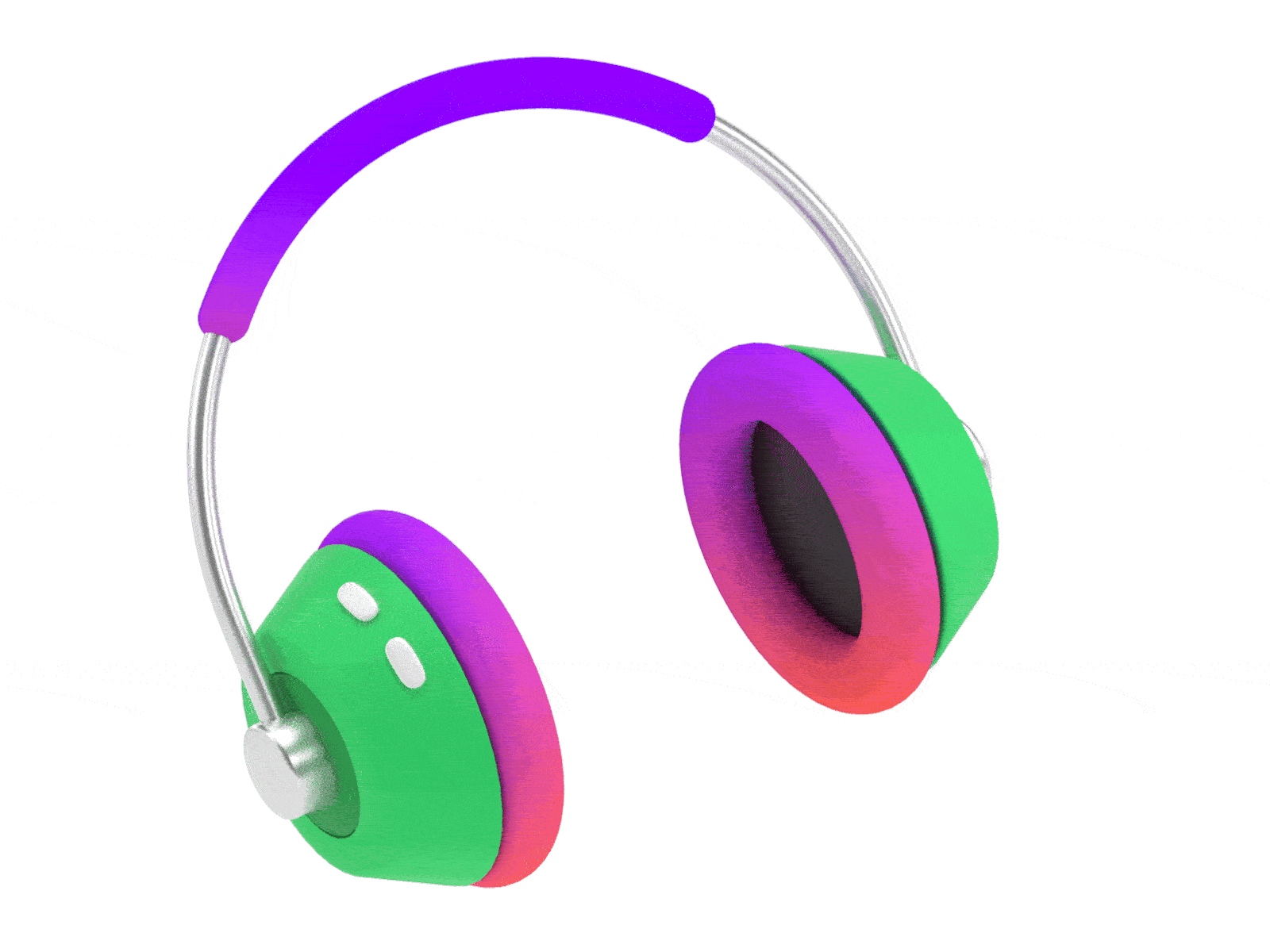 HEADPHONES animation apple c4d cgi gradient headphones landing loop music tech wireless