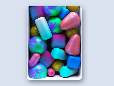 STORAGE 3d abstract arnold bright c4d cgi colors display geometric neon render shapes window
