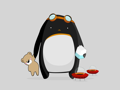 Penguins and Spaceships. branding design graphic design illustration logo typography ui ux vector vet
