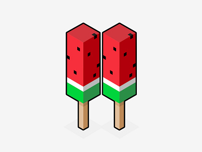 Watermelon. branding design graphic design ice cream icon illustration isometric logo logo design typography vector watermelon