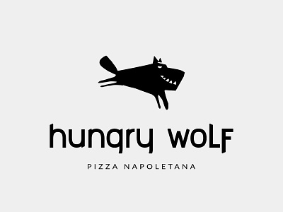 Hungry Wolf. branding design graphic design hungry illustration logo logo design logo mark logotype napoli pizza typography ui ux vector wolf word mark