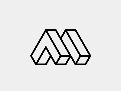 M&M. branding design geometric graphic design illustration isometric letter m logo logotype mm typography vector