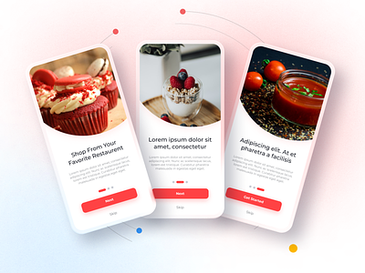 Food Delivery Intro MVP Application app branding design graphic design illustration typography ui ux