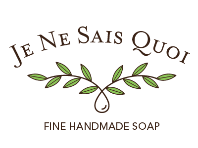Je Ne Sais Quoi Handmade Soaps logo concept bath branding graphic design handmade soap logo