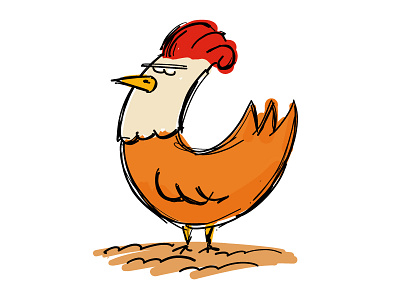 Chicken 100daychallenge adobe draw chicken farm vector