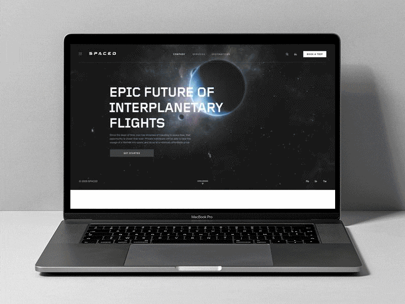 SPACED Logo and Homepage Concept