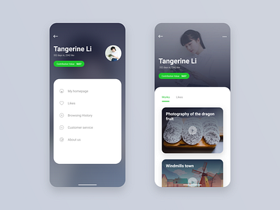Profile&My homepage app app design design profile page ui uidesign