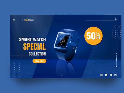 Smart Watch Landing Page branding logo design graphic design illustration landing page logo poster design product ui ui design