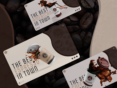 Coffee House • Website header concept design graphic design ui