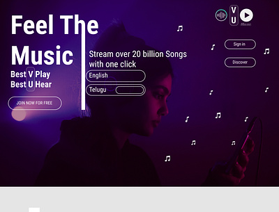 music Web design Ui